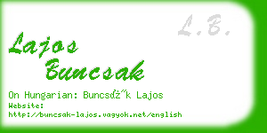 lajos buncsak business card